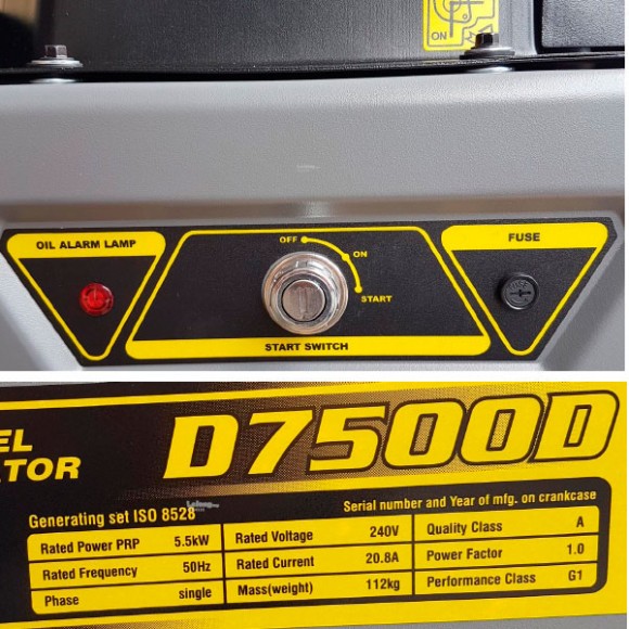 Дизельный генератор Loncin LCD7500D 54152 на колесах фото