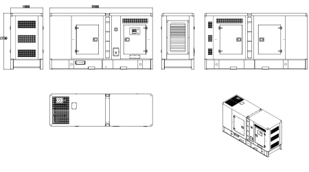 Дизельный генератор ТСС АД-100С-Т400-1РКМ9 в шумозащитном кожухе фото