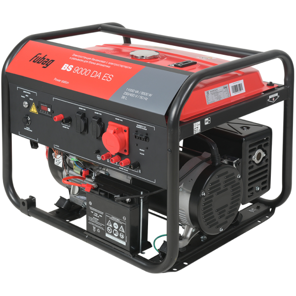 Бензиновый генератор Fubag BS 9000 DA ES (трёхфазный) + Комплект колес и ручек + Моторное масло Fubag Extra в ПОДАРОК 4-х тактный фото