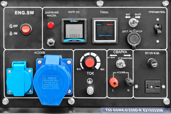 Бензиновый сварочный генератор ТСС GGW 6.0/250D-R 2-х тактный фото