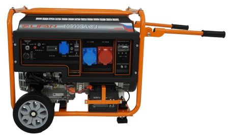 Бензиновый генератор Lifan 10500EA-3U с датчиком моточасов (с мощн без огранич при 1-но и 3-х фазном режиме) фото