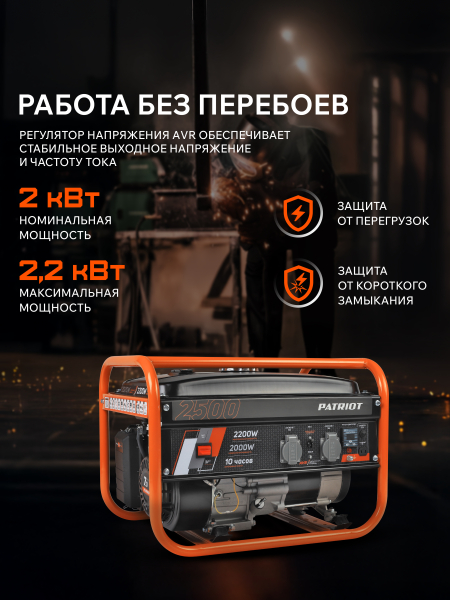 Бензиновый генератор PATRIOT GRS 2500 резервный фото