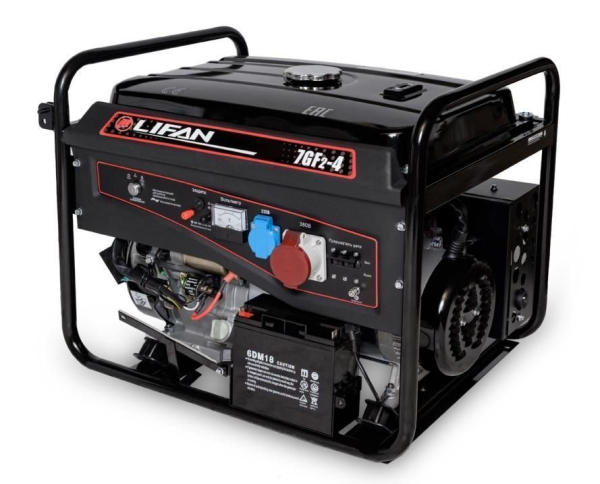 Бензиновый генератор Lifan 7 GF2-4 (LF7500E3) 2-х тактный фото