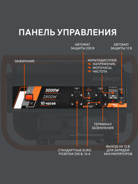 Бензиновый генератор PATRIOT GRS 3800 резервный фото