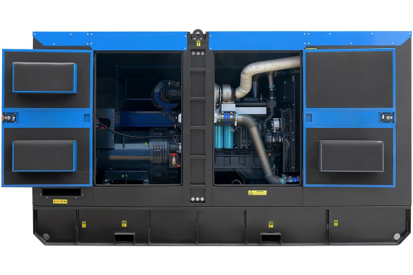 Дизельный генератор ТСС ЭД-250-Т400 в шумозащитном кожухе на прицепе 025292 2-х тактный фото