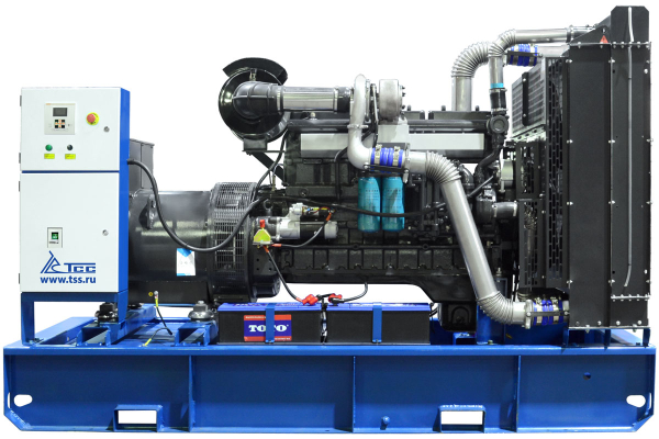 Дизельный генератор ТСС ЭД-250-Т400 с АВР в погодозащитном кожухе на прицепе 025289 фото