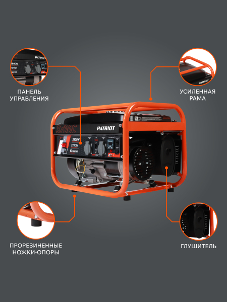 Бензиновый генератор PATRIOT GRS 3700 C для дома фото