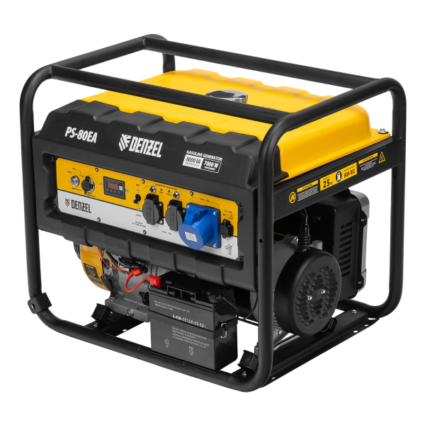 Бензиновый генератор DENZEL PS 80 EA для газового котла фото