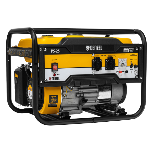 Бензиновый генератор DENZEL PS 25 синхронный фото