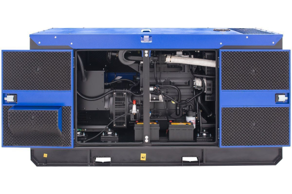 Дизельный генератор ТСС ЭД-40-Т400 с АВР в шумозащитном кожухе на прицепе 025350 бесшумный фото