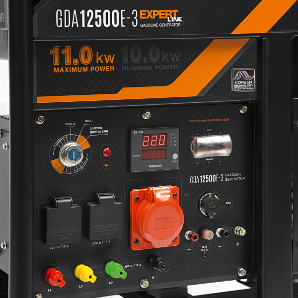 Бензиновый генератор DAEWOO GDA 12500E-3 фото