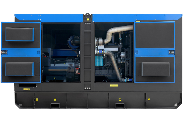 Дизельный генератор ТСС ЭД-250-Т400 с АВР в шумозащитном кожухе на прицепе 025293 фото